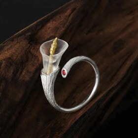 Fashion-Calla-Lily-Flower-925-silver-ring (1)